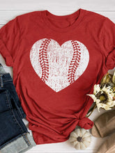 Kurzärmliges T-Shirt mit Baseball-Print